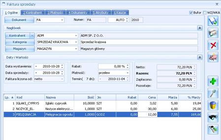 Comarch ERP Optima Faktury