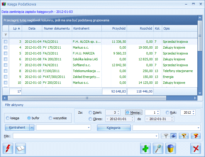 Comarch ERP Optima Księga Podatkowa