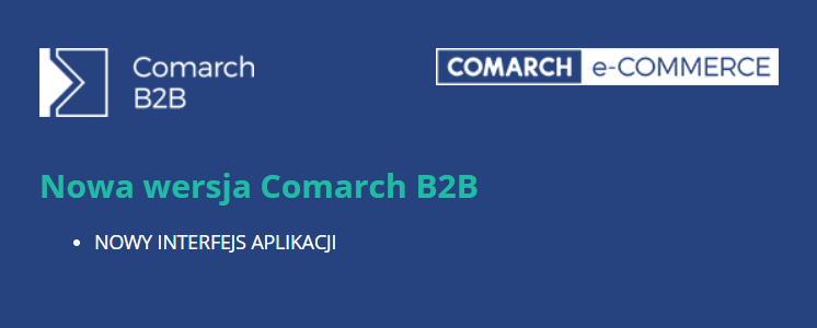 Nowa wersja Comarch B2B