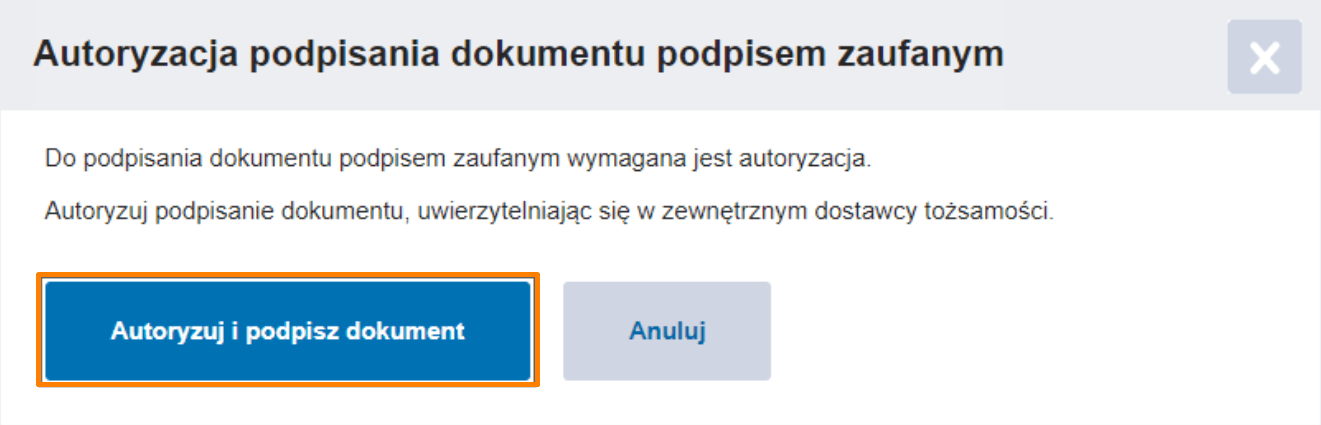 Autoryzuj i podpisz dokument