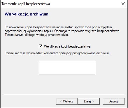 Weryfikacja archiwum