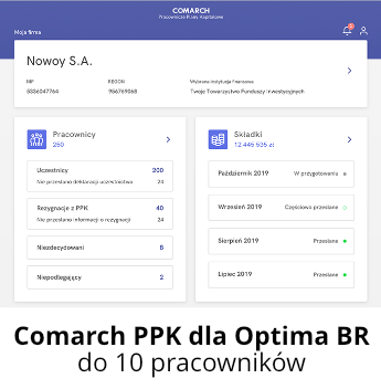 Program Comarch PPK dla Optima BR - do 10 pracowników