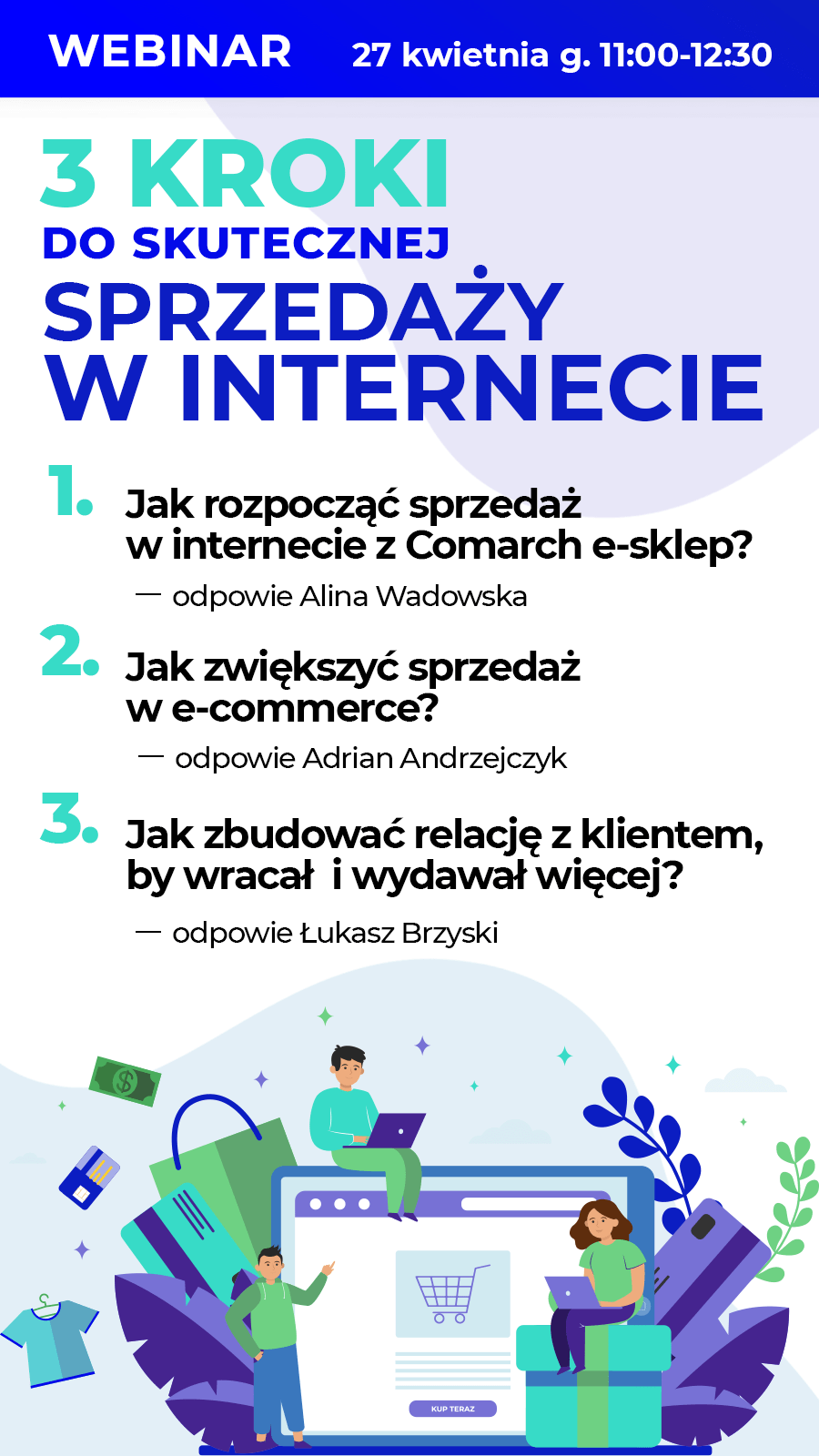 3 Kroki do Skutecznej Sprzedaży w Internecie - bezpłatny webinar