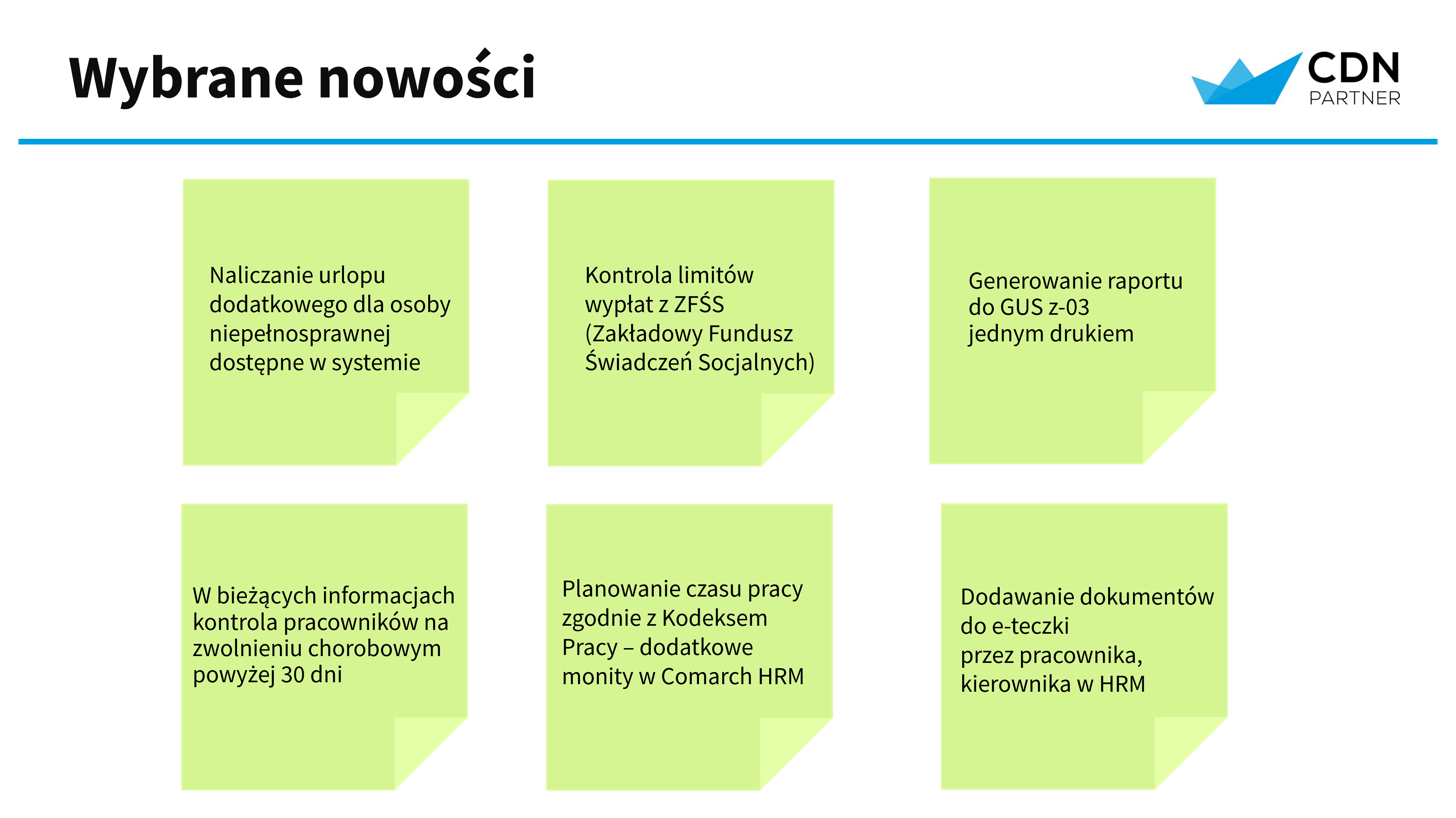 Wybrane nowości w systemach - prezentacja CDN-Partner w Krakowie