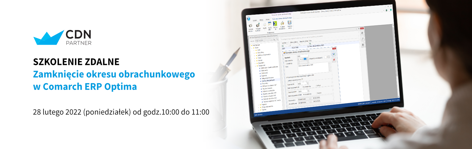 Szkolenie zdalne - Zamknięcie okresu obrachunkowego w Comarch ERP Optima - kup teraz