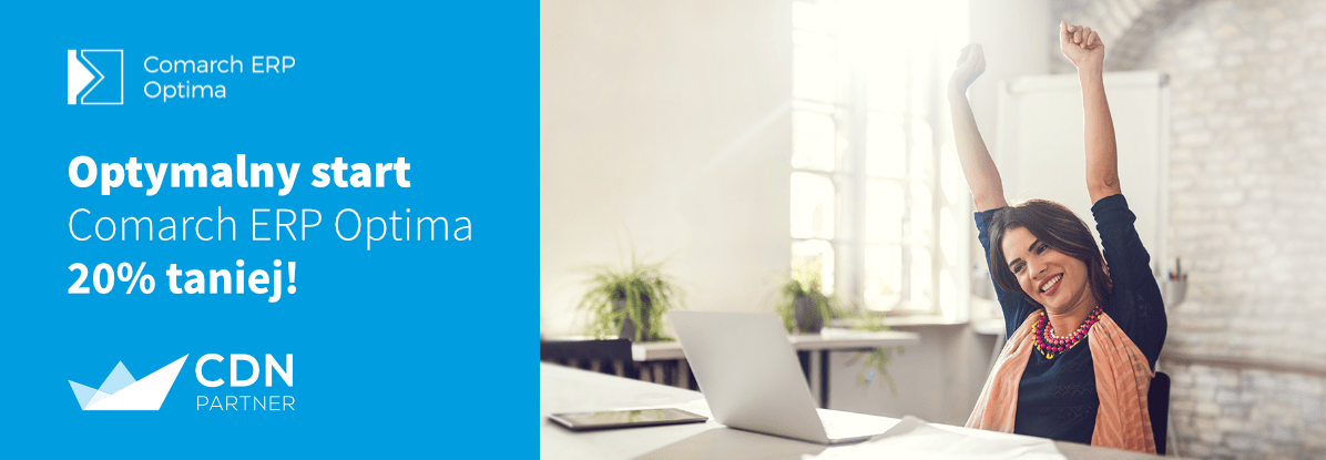 Optymalny start - Comarch ERP Optima 20% taniej