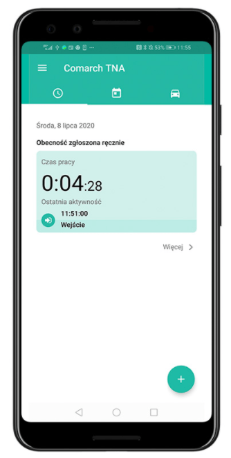 Rejestracja pracy zdalnej w Comarch TNA z poziomu aplikacji mobilnej